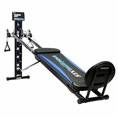 Total Gym XLS Men/Women Universal Total Body Training Home Gym Workout Machine with Squat Stand, Leg Pull, 2 Ankle Cuffs, and Exercise Chart