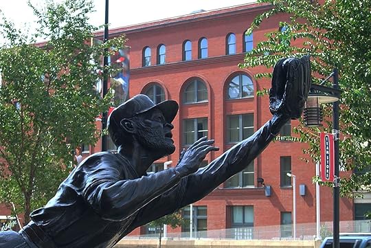 ST. LOUIS - SEPTEMBER 18: Ozzie Smith Statue outside Busch Stadium, home of the Cardinals, on September 18, 2010 in St. Louis. Opened in 2006, it seats 43,975 and cost $365 million., route 66