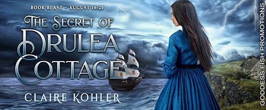 Goddess Fish book tour banner for The Secret of Drulea Cottage