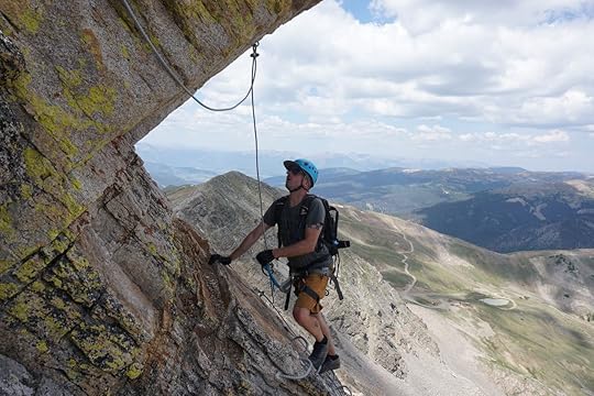 climber hold, Arapahoe Basin via ferrata