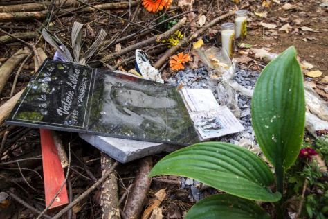 Police are investigating the desecration of a memorial to Valerie Leblanc, whose death remains unsolved more than a year after her killing. (Errol McGihon/Ottawa Sun)