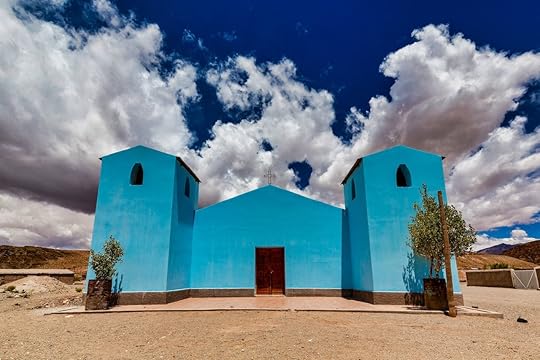 Blue,Church,In,San,Antonio,De,Los,Cobres,,Salta,,Argentina
