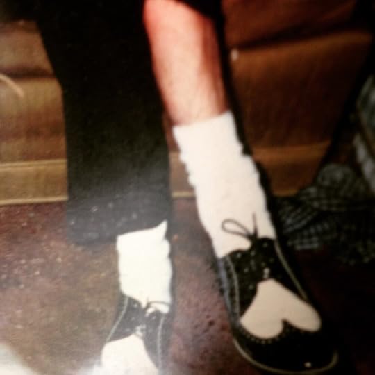 Patent leather Stacy Adams spectators.