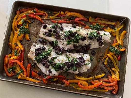 Melissa Clark's Roasted Fish with Sweet Peppers