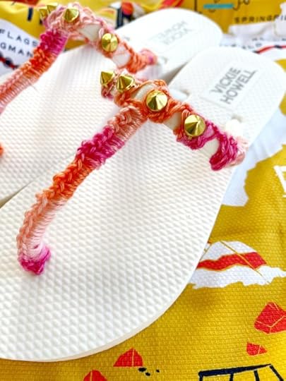 Embellish flip flops with crochet!