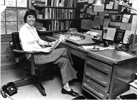 Maxine Kumin at her writing desk