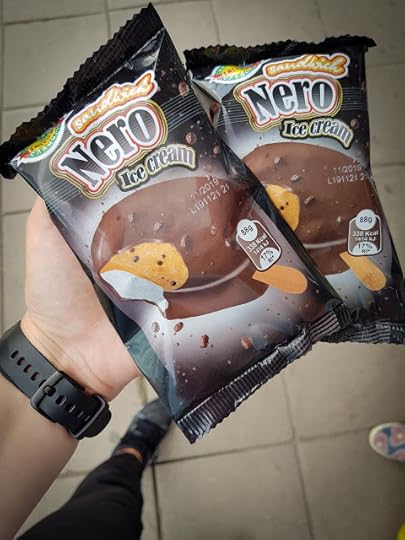Having Nero ice cream in Sofia, Bulgaria