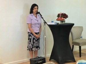 Nancy at Podium