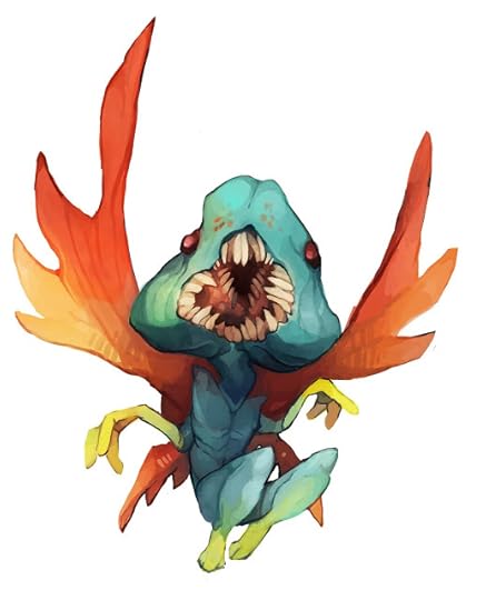 Tooth faery - a fairy with a mouth full of rows of sharp teeth