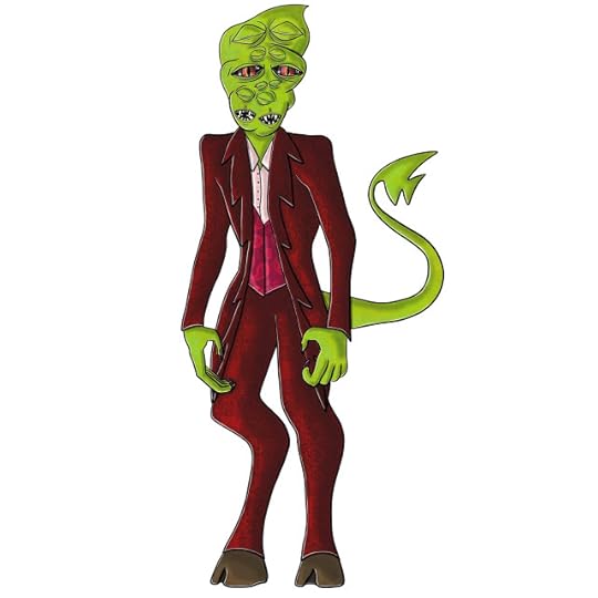 The Devil - an entity with ten eyes, two mouths, and a forked tail