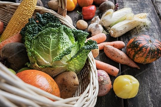 Wicker basket full of various vegetables photo by Gajus-Images on Envato Elements