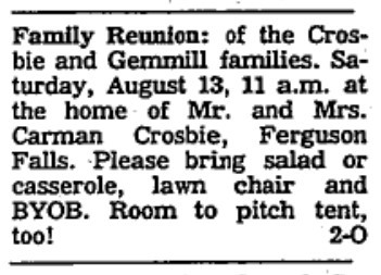 Crosbie and Gemmill family