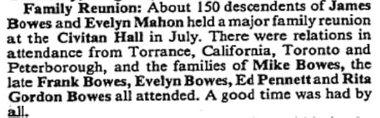 Bowes and Mahon families