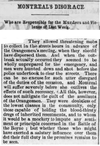 Montreal Orangemen riots