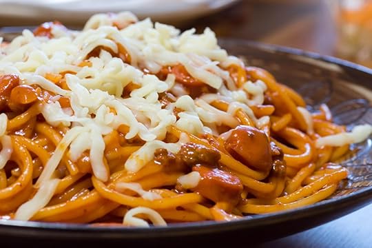 filipino spaghetti with banana ketchup