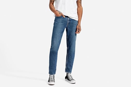 comfortable travel clothes Men Everlane organic jeans