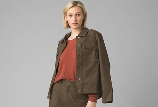 comfortable travel clothes Women prAna Nikit jacket