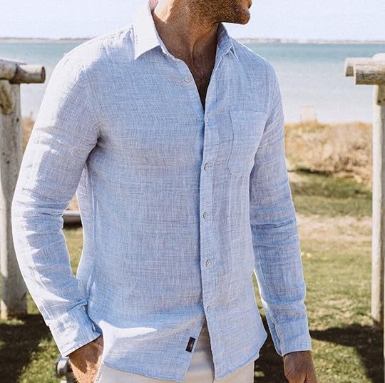 comfortable travel clothes Men Faherty linen shirt