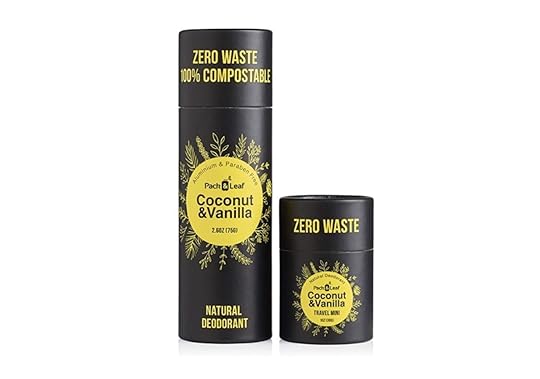 eco friendly toiletries Pack and Leaf Coconut and Vanilla Deodorant