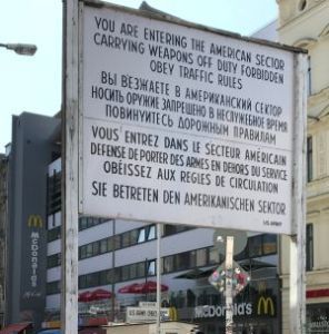 MacDonalds restaurant overlooking Checkpoint Charlie