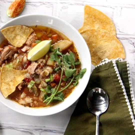 Fragrant Chicken Hominy Soup