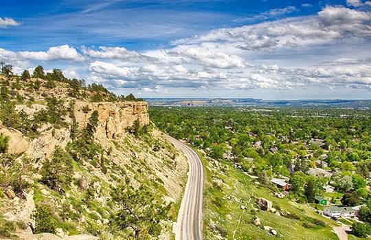 Zimmerman trail as it winds up the rim rocks on the West end of Billings, Montana., Bozeman Billings Montana