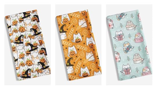 cat-tea-towel-halloween-winter