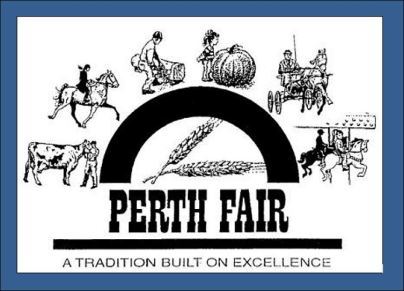Perth Fair logo on blue