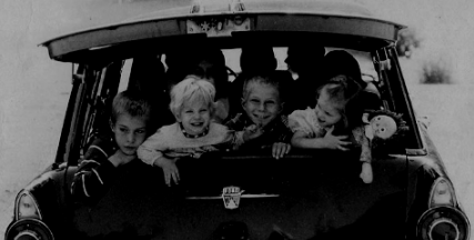 kids driving away