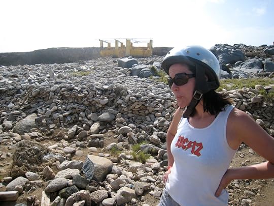 Melissa looking around before we head back on ATV.