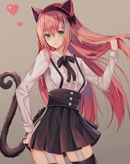 Kinako Neko Anime Girl - Paint By Numbers - Canvas Paint by numbers