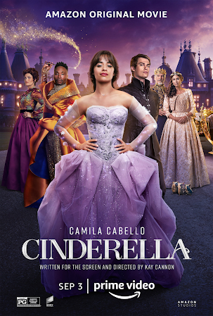 Amazon Prime Cinderella Poster featuring Camila Cabello with the rest of the cast behind her