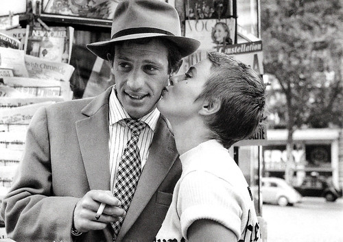 Jean-Paul Belmondo and Jean Seberg in A bout de souffle (1960)