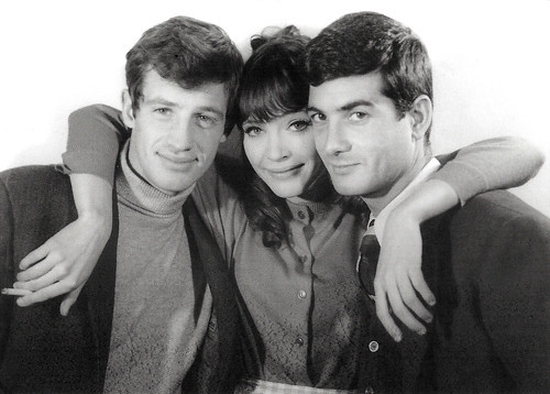 Jean-Paul Belmondo, Anna Karina and Jean-Claude Brialy in Une femme est une femme (1961)