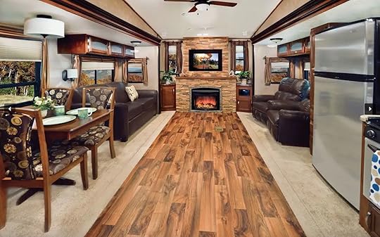 Interior of RV available on Airbnb and close to the Albuquerque International Balloon Fiesta