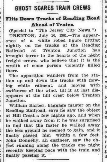 1901 Ghost Scares Train Crews
