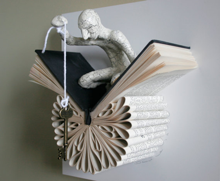 Book sculpture by Daniel Lai