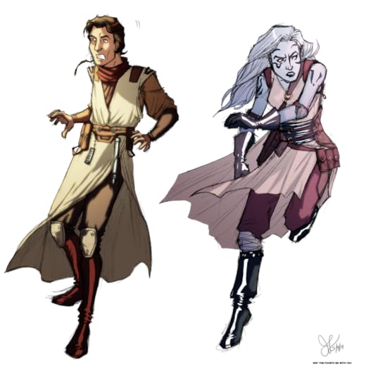 Here's a nice fan rendering (by Capella336 a.k.a. Lady Pep) of Zayne & Jarael.