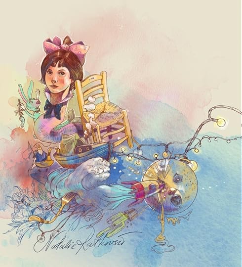 Полосная иллюстрация к разделу книги "Где работают художники". Где-где, на луне, разумеется.