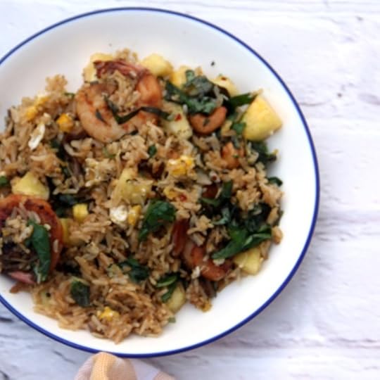 Cashew, Pineapple and Basil Fried Rice with a side of grattitude