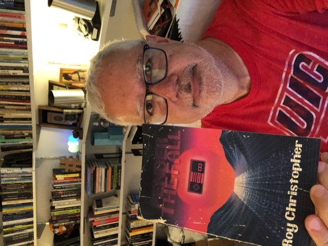 Professor Steve Jones with his copy of 'Fender the Fall'.