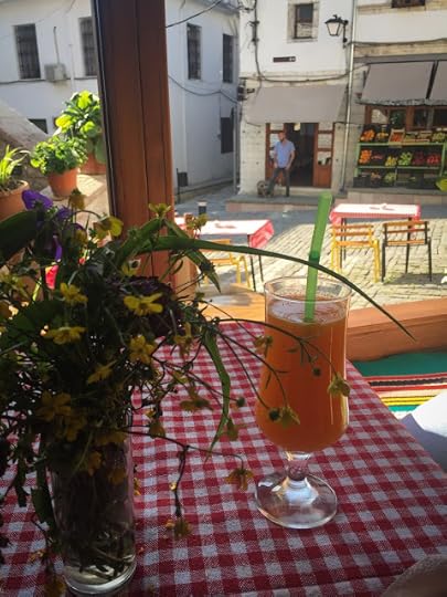 Waiting for my trileqe in Gjirokaster, Albania