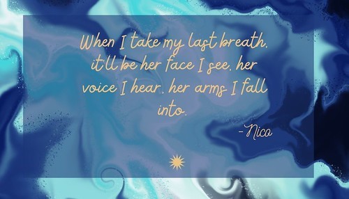 When I take my lastbreath,it'll be her face I see, her voice I hear, her arms I fall into/