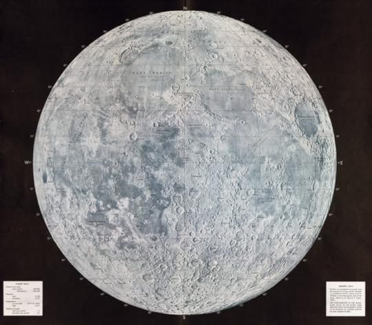 The entire moon, viewed from a distance, with names of areas marked