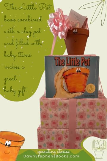 the Little Pot book combined with a clay pot full of baby items makes a great baby gift