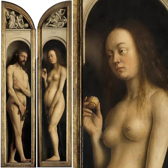 У Яна Ван Эйка на крыльях алтаря в Генте Эва была впервые изображена с лимоном, а не яблоком. Потому как запретный плод не был так сладок, как выглядел на первый взгляд. {5}