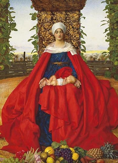 Из серии "Выбирайте сами фрукты, какие надо, и агнцев вам стадо". Frank Cadogan Cowper (1877–1958), "Our Lady of the Fruits of the Earth"