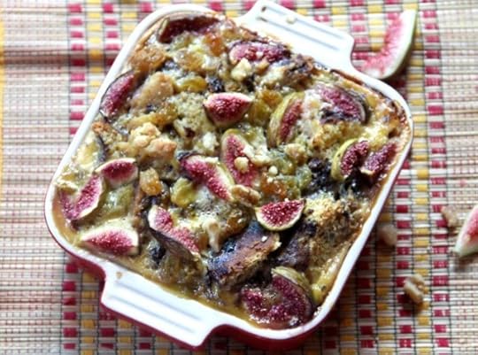 Bread Pudding with Figs, Walnuts and Honey