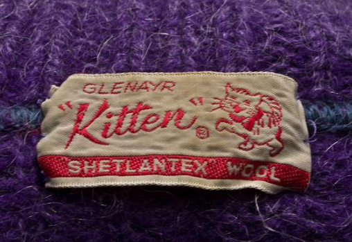 kitten purple sweater tag