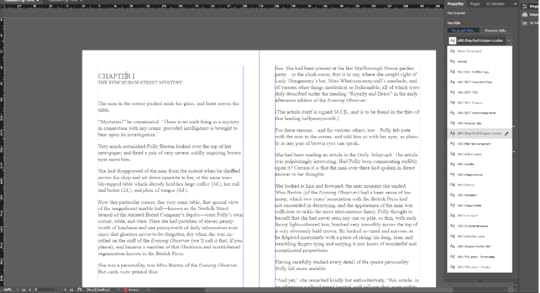 Screenshot in InDesign showing the Word styles transferred over from Word into the InDesign program.